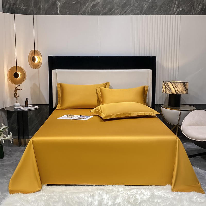 Vienna Flat Bed Sheet Mustard