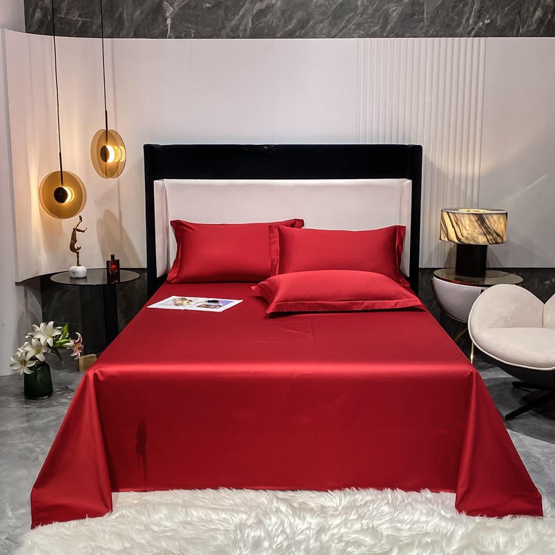 Vienna Flat Bed Sheet Scarlet